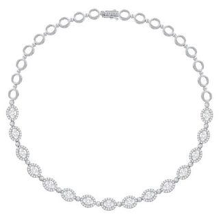 Royal Iced Oval Tennis Necklace