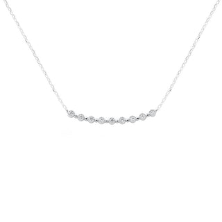Iced 2mm Round Bar Necklace