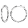 Iced 2.5mm Round Large Hoops