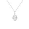 Royal Halo 8mm Oval Necklace