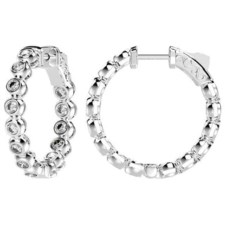 Bezel 2.5mm Round Small Hoops