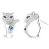 Drip Iced Panther Leverback Studs