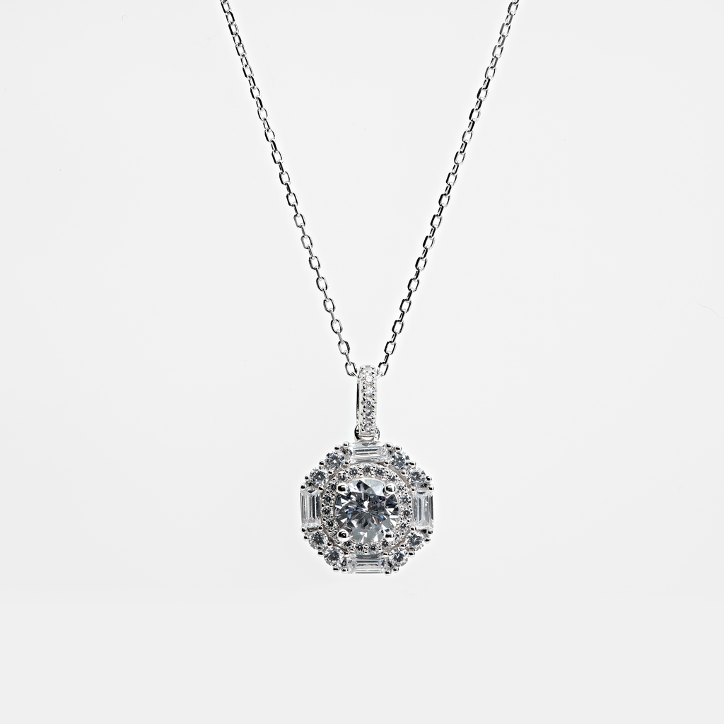 Double best sale halo pendant