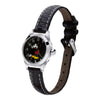 Petite 25mm Mickey Mouse Watch | Black Dial & Croco Black Leather Band
