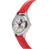 Petite 25mm Mickey Mouse Watch | White Dial & Red Leather Band