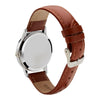 35mm Goofy Watch | White Dial & Brown Leather Strap